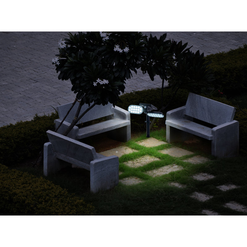 Aryadne Matte Black Solar Powered Integrated LED Flood Light Pack
