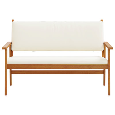 Garden Bench With Cushions Solid Wood Acacia