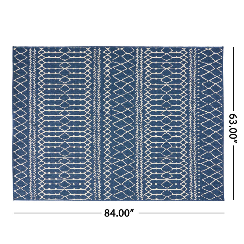 Aris Indoor/Outdoor Power Loomed Polypropylene Area Rug, Rectangle 5'3" x 7' 