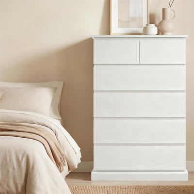 6-Drawer Tall Dresser for Bedroom, Modern Chest with Concealed Handles, Versatile Vertical Storage Cabinet for Home