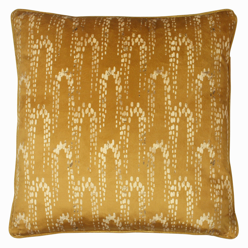Geometric Square Cushion, Charcoal, Feather