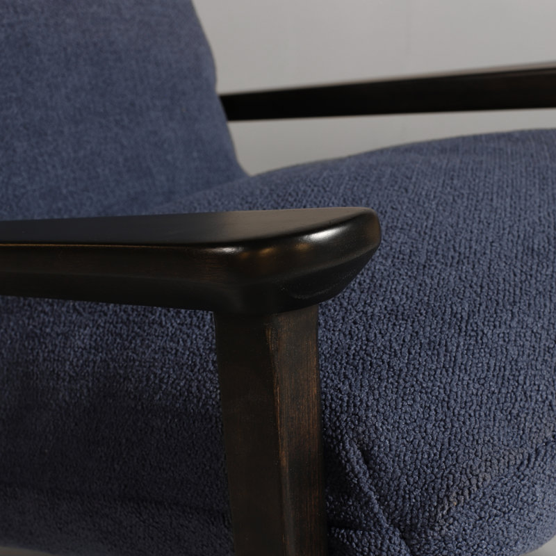 Chaise berçante Mid Century, Bleu indigo, Charcoal