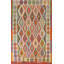 Tapis géométrique en laine Kilim 7 x 7