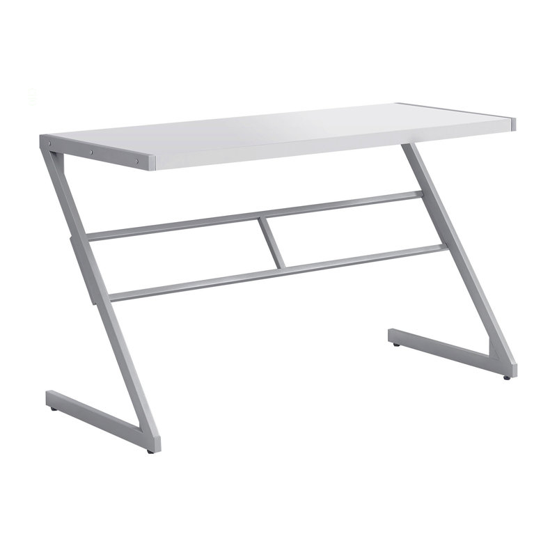 Bureau d'ordinateur, bureau personnel, ordinateur portable, L 48 po, stratifié de travail, métal, contemporain, moderne
