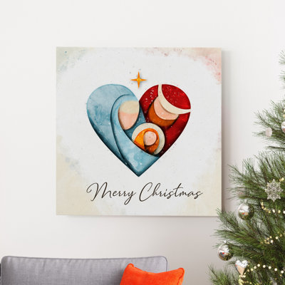 Reproduction d’art textuel sur toile tendue Joseph Mary Jesus