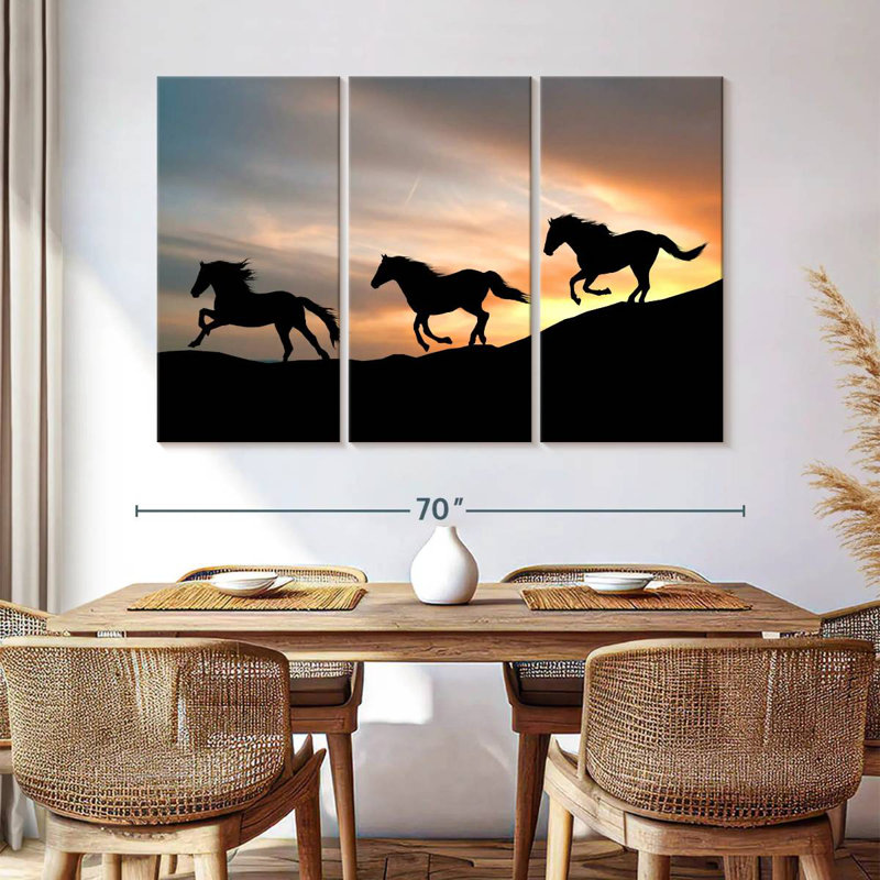Brampt Wild Horses Galloping, 42" H x 65" W