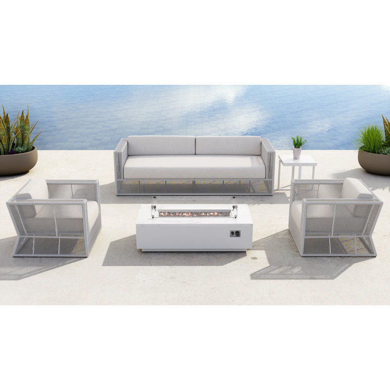 Miami Outdoor 3 - Seat Patio Sofa, Echo Midnight Sunbrella®