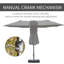 Parasol extérieur double face gris foncé avec base et sacs de sable 181,2 po-1356011494