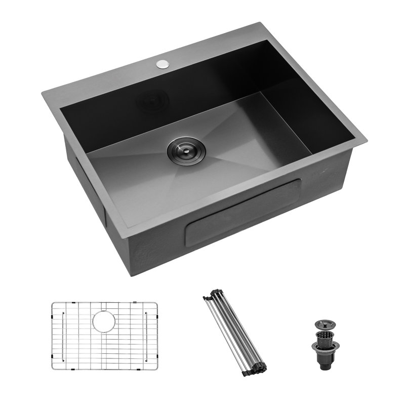 28'' L Drop-In Single Bowl Stainless Steel Kitchen Sink