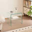 Table de bout et de bout en verre transparent, petite table de bout en verre trempé