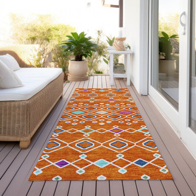 Tapis rectangulaire Aleighna avec envers antidérapant