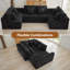 Canapé modulaire surdimensionné en forme de U de 137,9 po, canapé de nuage modulaire compressé avec mousse à mémoire de forme, aucun assemblage requis-1514411718