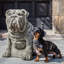 Antique Bulldog Statue-13916937