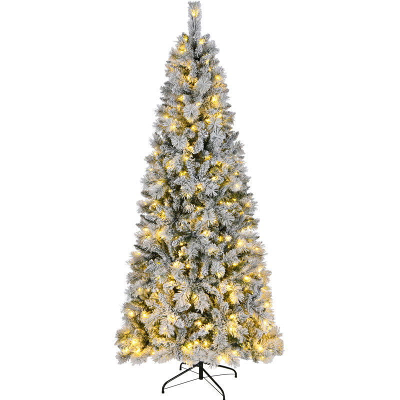 Lighted Artificial Spruce Christmas Tree, 6'