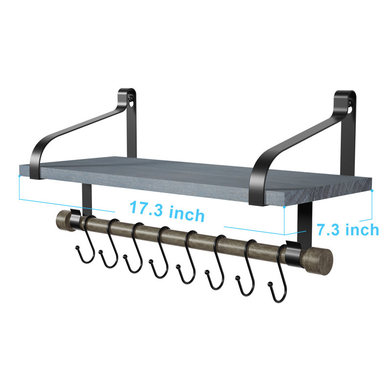 Support à épices en bois Capo Rustic, Gris érodé