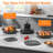 2.6Qt & 4.7Qt 5-In-1 Glass Air Fryer Oven – 85% Less Oil, Compact Smart Fryer With Dual Containers & Lids, Deep Roast/Crisp/Keep Warm, Freezer & Dishwasher Safe