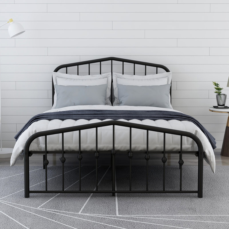 Bernitta Metal Slat Bed, Full/Double, Black