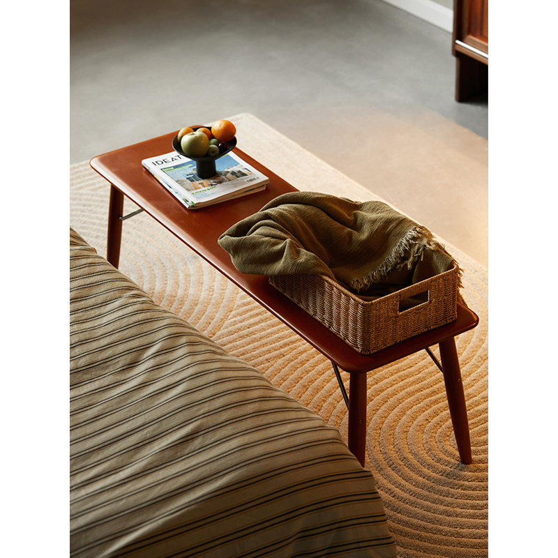 Long banc 47,54 po Mid-Century, H 15,75 po x l 47,24 po x P 14,17 po