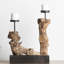 Wood Tabletop Candelabra
