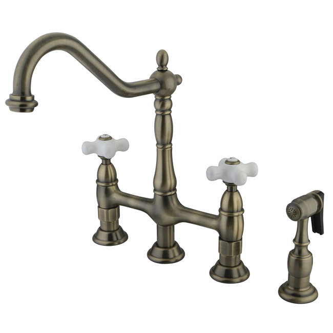 Heritage Hot & Cold Water Dispenser with Side Spray, Brushed Nickel