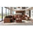 132" W Hudson Recliner Leather-Matched Sectional-586519043
