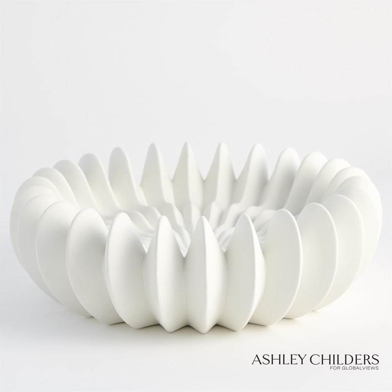 Spicchi Line Bowl-Matte White