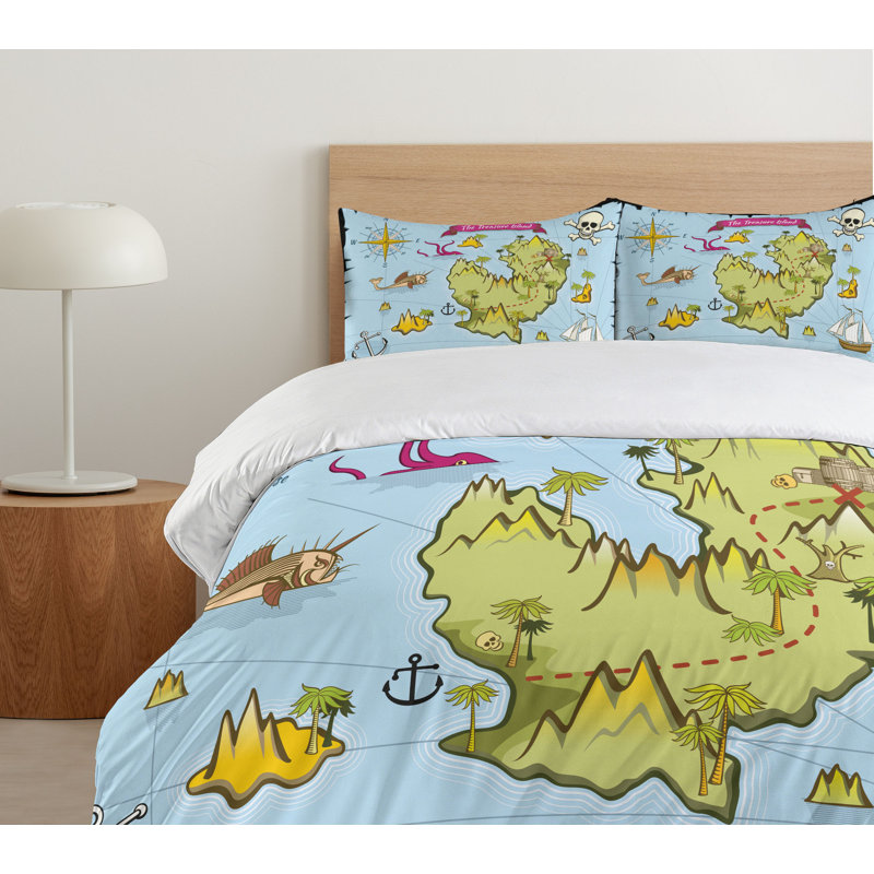 Quilt Set, Queen Duvet Cover + 2 Standard Shams