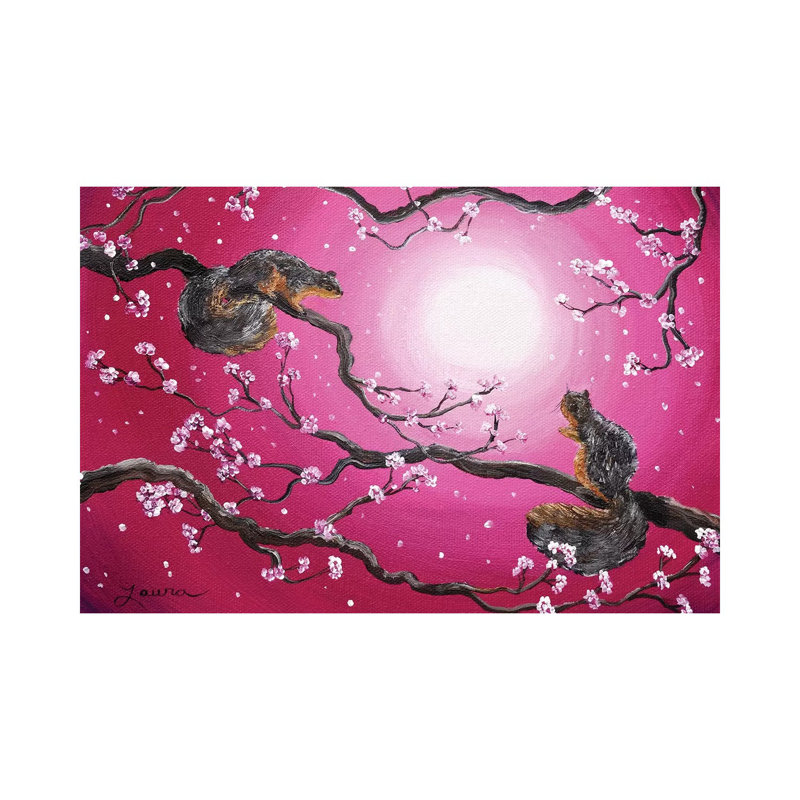 Sunrise Squirrels 1 Piece Wrapped Canvas Painting, 20.32 cm H x 30.48 cm W