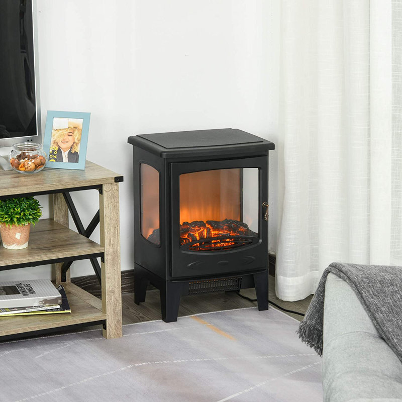 Jaycee Belfry Heating 39cm W Black Electric Fireplace with 6138 BTU