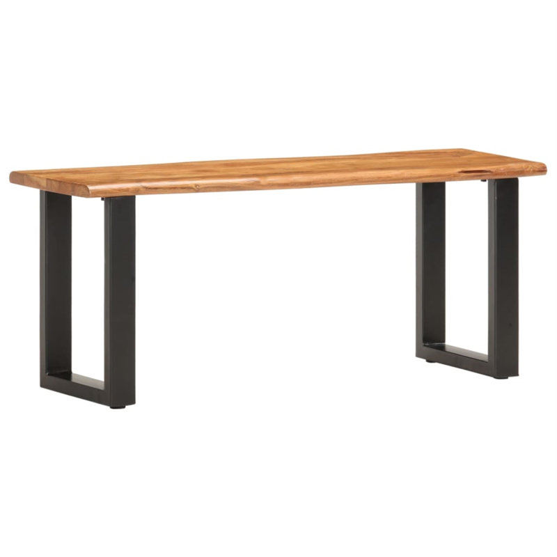 Banc de jardin en acier Carmelito, Brun, L 63 po x P 13,8 po x H 17,7 po