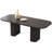  65.35" Modern Rectangle Black Dining Table for Kitchen, Bar, Living Room