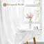 Rideaux transparents blancs non transparents de 52 po x 84 po avec 2 panneaux de rideaux transparents filtrant la lumière pour rideaux de chambre à coucher
