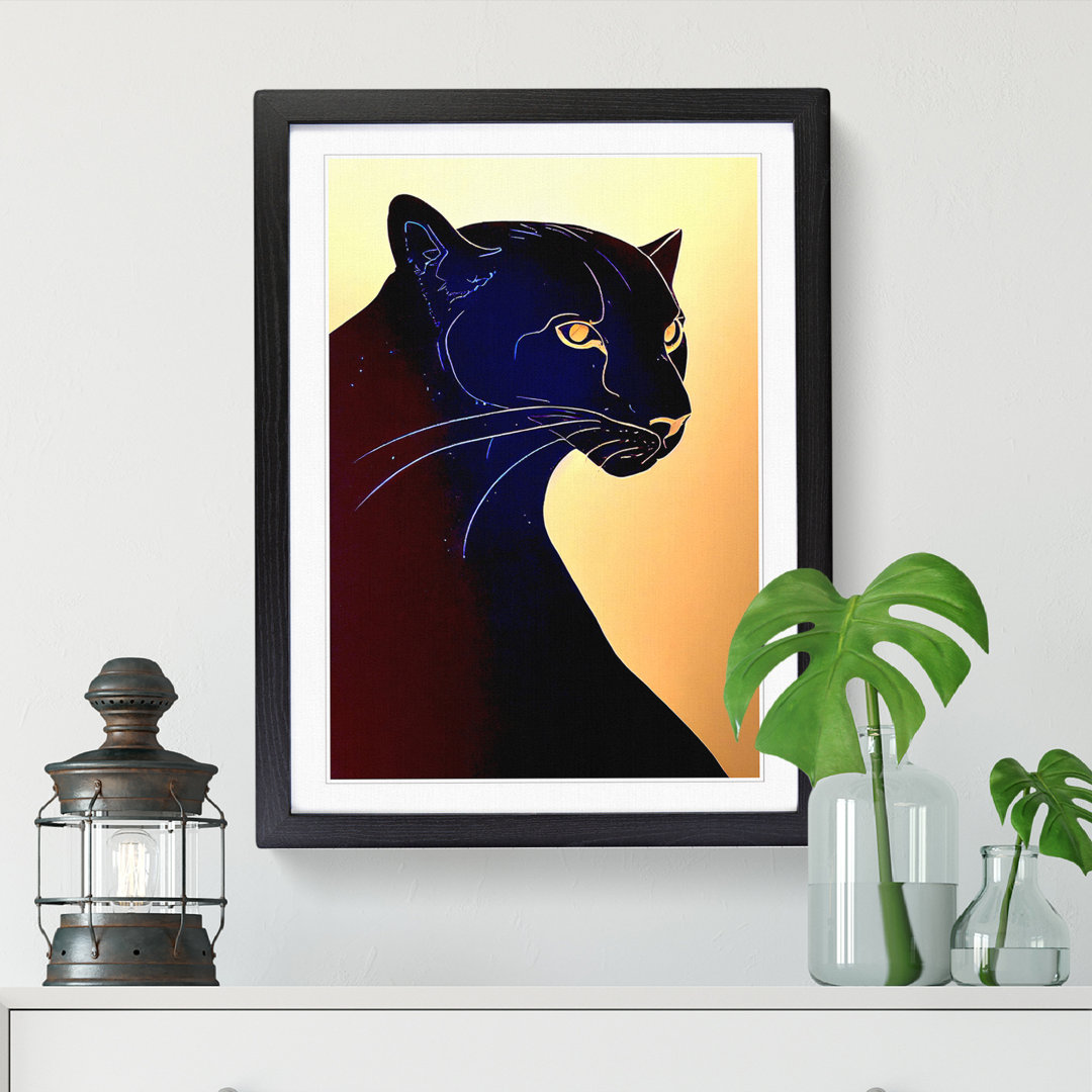 Panther Portrait - Single Picture Frame Print