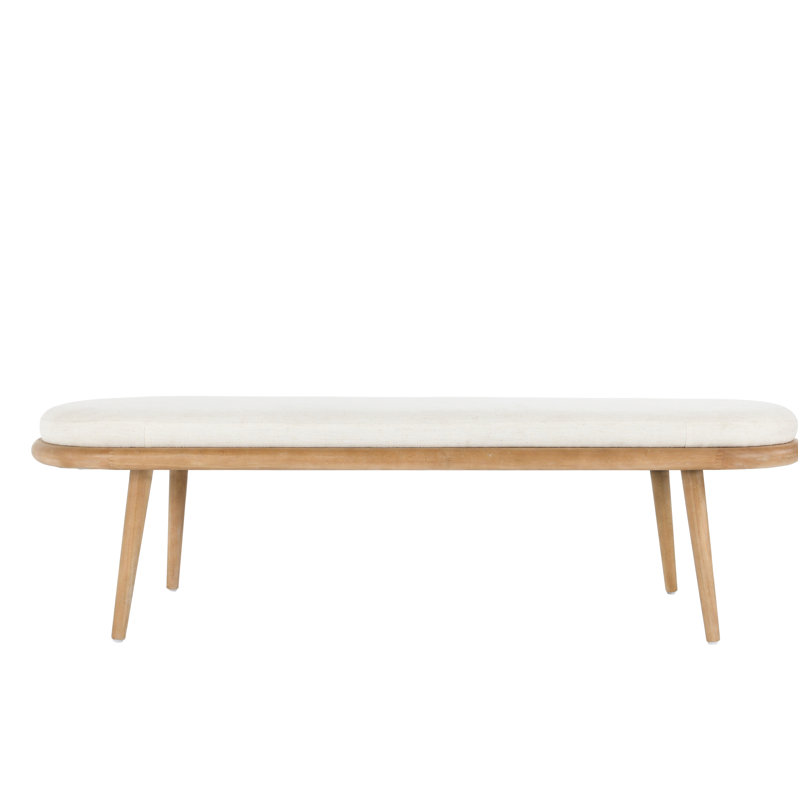 Echo Upholstered Bench, Ivory