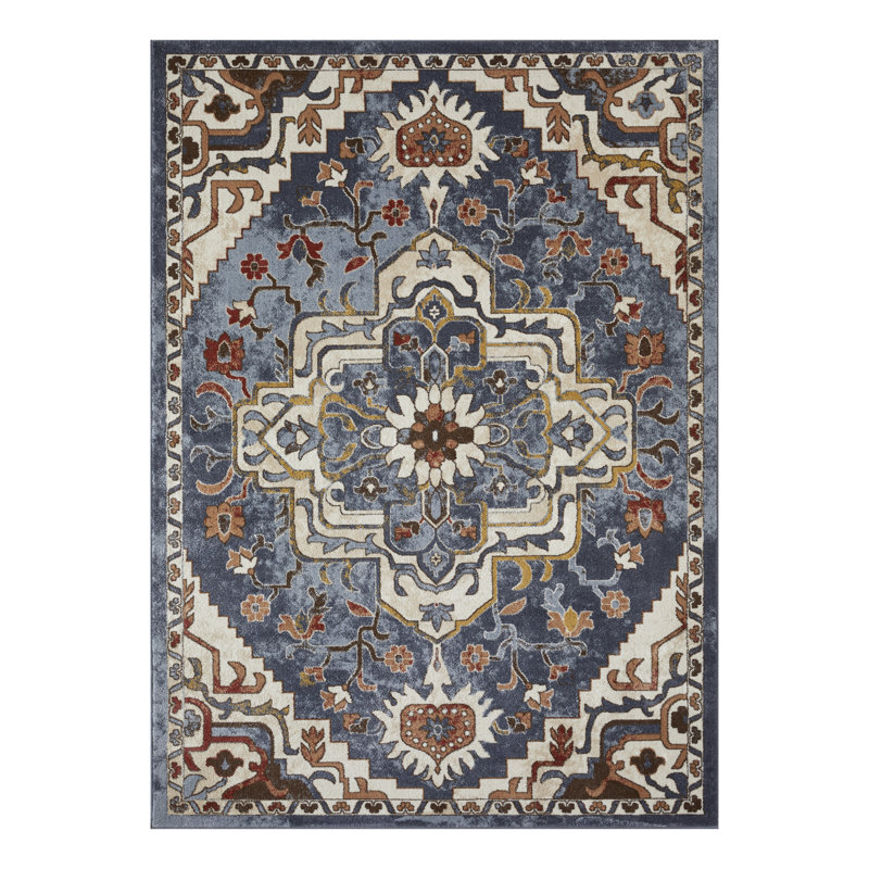 Raaya Washable Oriental Indoor Rug, Rectangle 9'10" x 12'10"