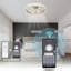 Ventilateur de plafond moderne encastré de 50 cm (20 po) avec cristal, lumière DEL et contrôle à distance par application, moteur CC à 6 vitesses, profil bas, pour chambre à coucher