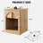 18"W Modern Arched Nightstand with Charging Station, Bedside Table with Drawer and Open Shelf-651687029-638203742