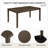 Lynford Farmhouse 6-Piece  Rustic Wooden Dining Set with Upholstered Chairs and Bench-126089863-126089864