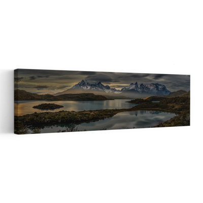 «Dramatic Mountain Lake View Dramatic Peaceful Serene Landscape Mountain», art mural