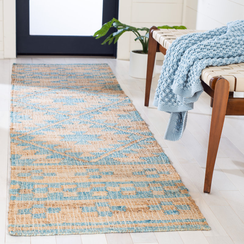 Kayleigh-Marie Kilim Flat Weave Jute Southwestern Rug, Runner 2'3" x 9'
