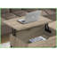 Table basse 42 po Modern Modern - Aspect bois taupe foncé avec base en métal noir Facile à nettoyer
