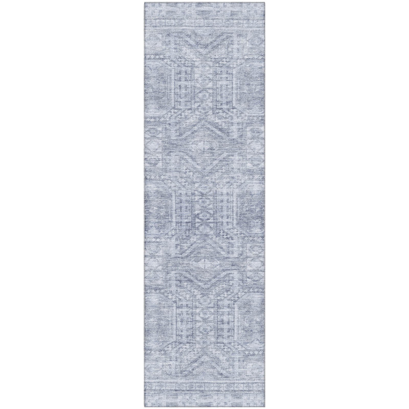 Premium Machine Washable Ashlynn Border Rug, Runner 2'3" x 7'6"