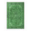 Tapis oriental en laine et en polyester tissé à la machine de couleur verte / noire olla-1085095938