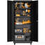 71"H Rolling Metal Garage Cabinet, 4-Shelf, Locking Wheels - Standard