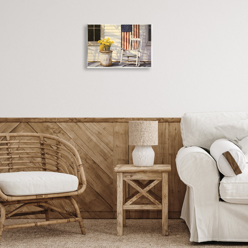 "Americana Deco", art mural par Petal Prints Design, H 10 po x l 15 po