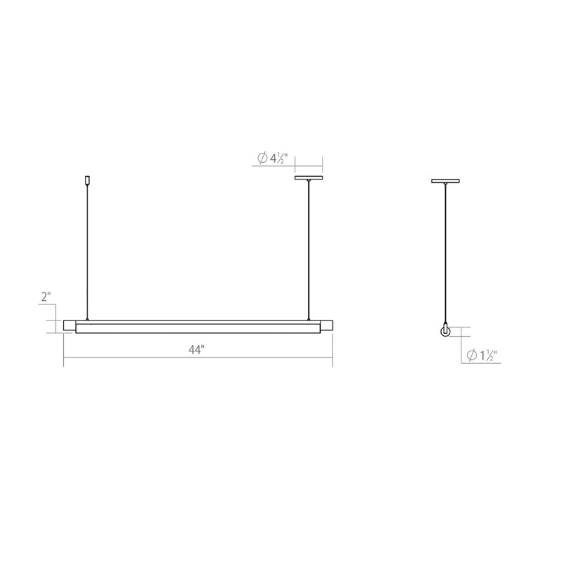 Keel™ 1 - Light LED Pendant, Satin Black, 3000K