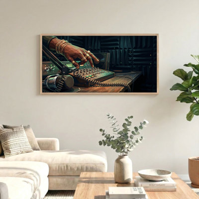 Ensemble de 1 toile murale audio Steampunk
