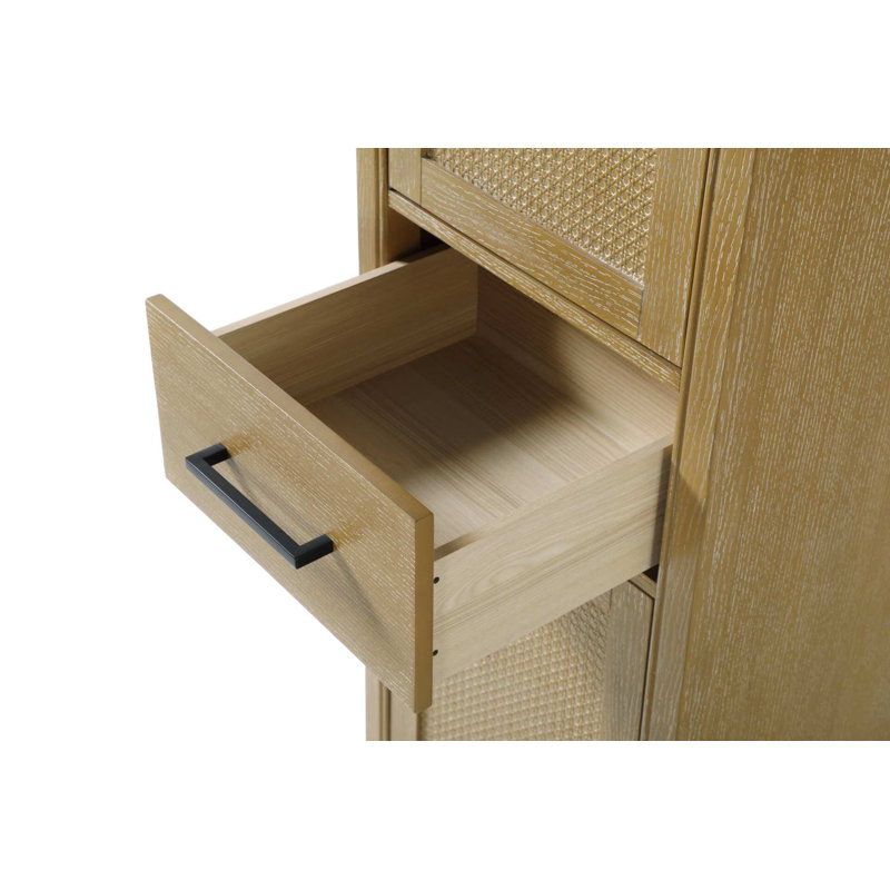 20 Inch Bath Storage Cabinet in Linen Oak, 72" H x 20" W x 72" D, Linen Oak