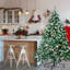 Arbre de Noël artificiel enneigé 6 pi avec base en métal 6 pi