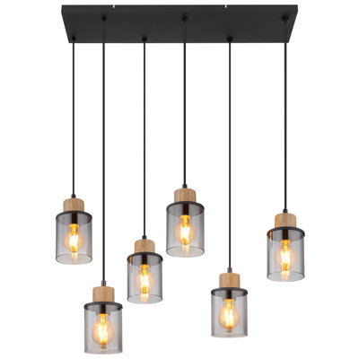 Lineare Pendelleuchten-Set 6-flammig Lakeila